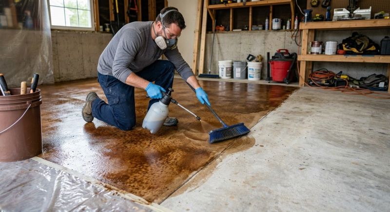 Concrete Floor Staining in Fort Worth, TX