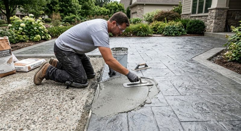 Driveway Overlay Installation in Fort Worth, TX