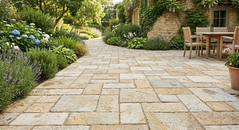 Limestone Pavers Installation in Boston, MA