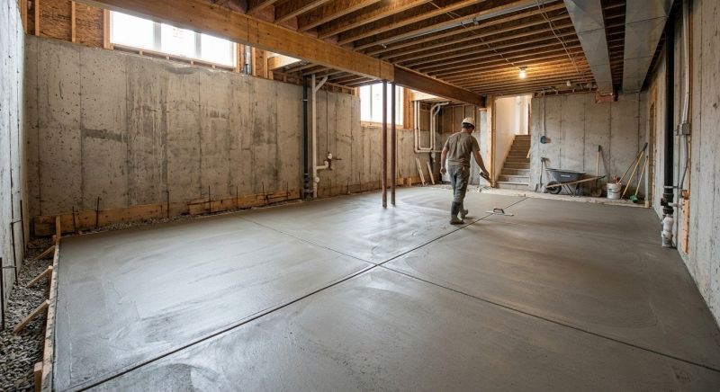 Basement Slab Installation in Fredericksburg, VA