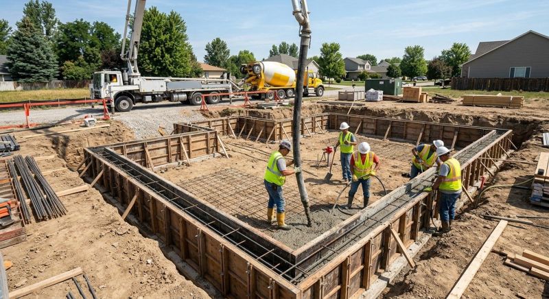 Cement Foundation Installation in Fredericksburg, VA