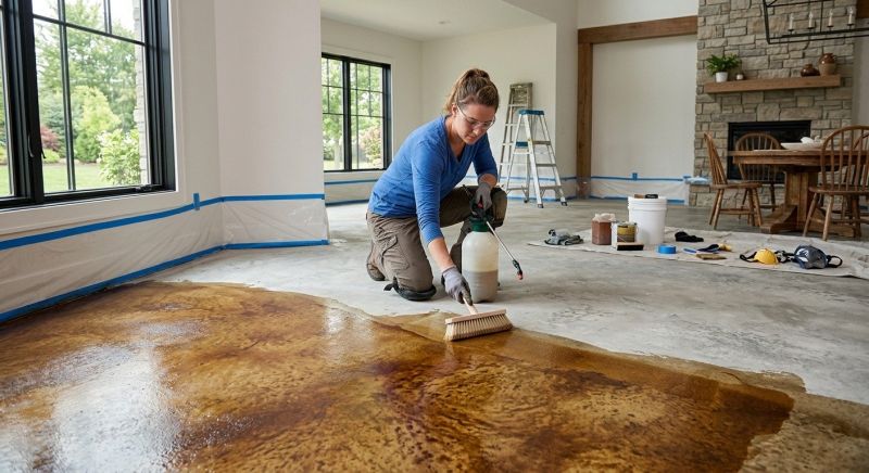 Cement Staining in Fort Worth, TX