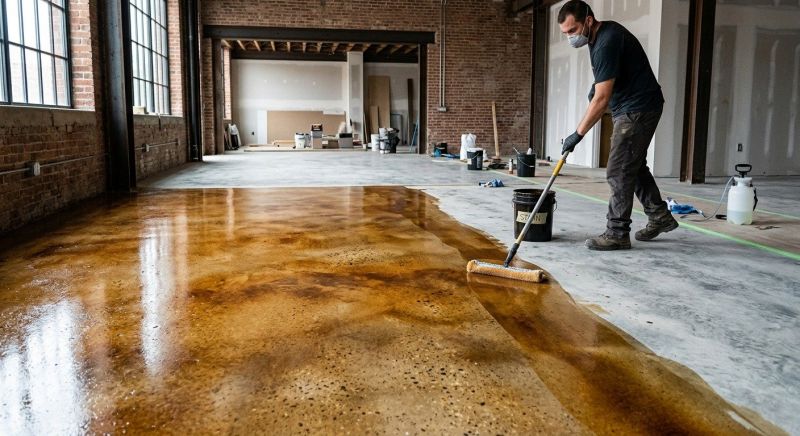 Cement Staining in Dallas, TX