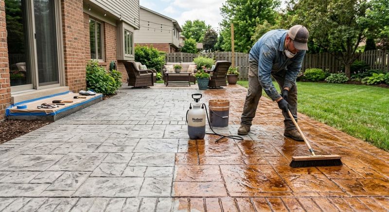 Cement Staining in Dallas, TX