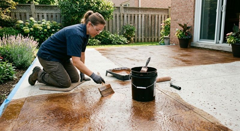 Cement Staining in Dallas, TX