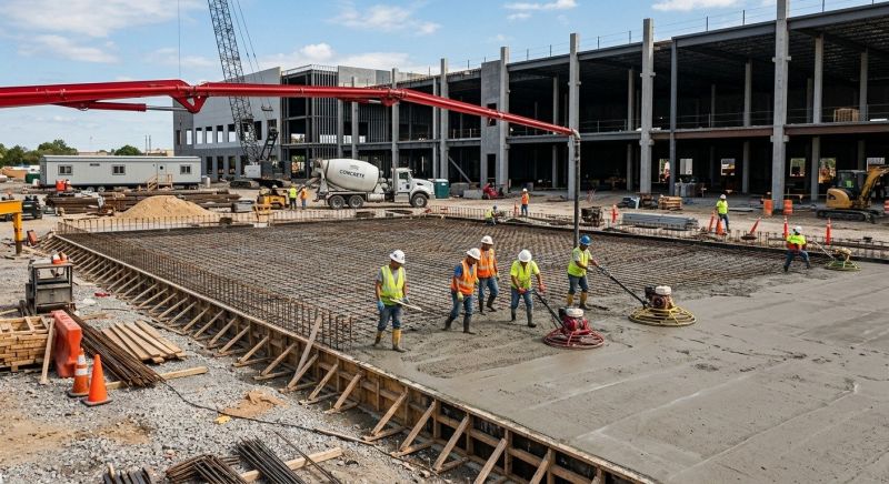Commercial Slab Construction in Fargo, ND