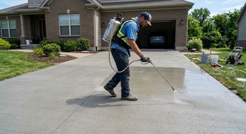 Concrete Driveway Refinishing in Fort Worth, TX