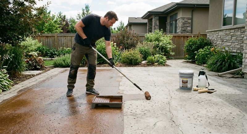 Concrete Driveway Staining in Corpus Christi, TX