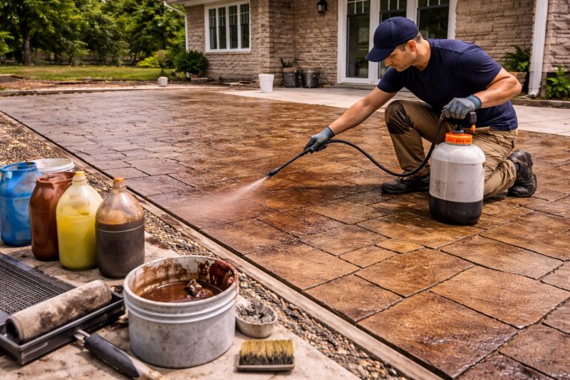 Concrete Floor Staining in Frisco, TX