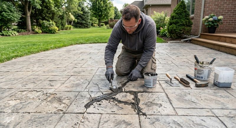 Decorative Concrete Repair in Roswell, GA