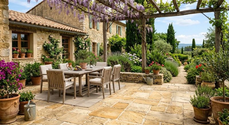 Limestone Patio Installation in Boston, MA