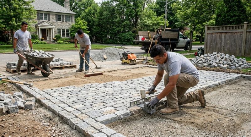Pathway Pavers Installation in Boston, MA