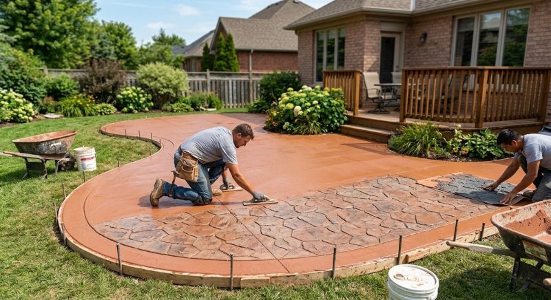Patio Overlay Installation in Fort Worth, TX