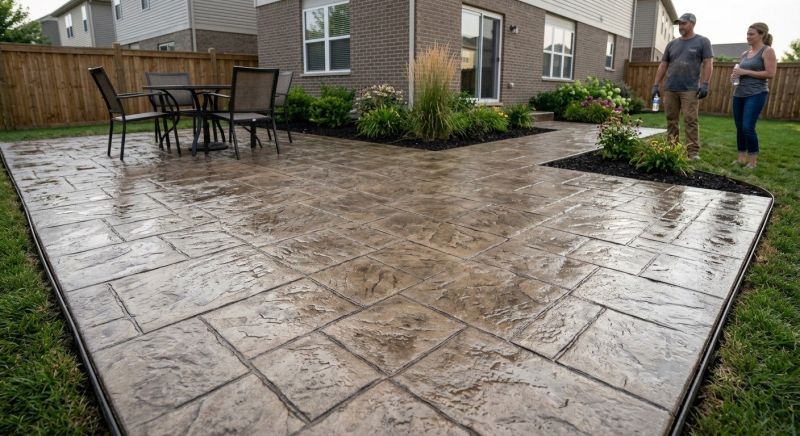 Patio Stamping in Frisco, TX