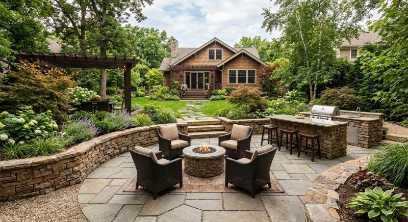 Poolside Hardscaping in Fairfield County, CT
