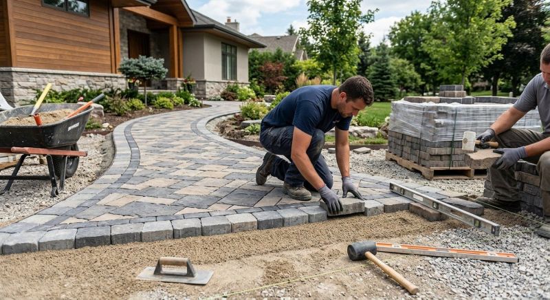 Sidewalk Pavers Installation in Fairfield County, CT