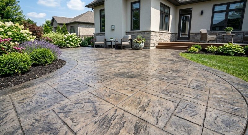 Stamped Concrete Installation in Dallas, TX